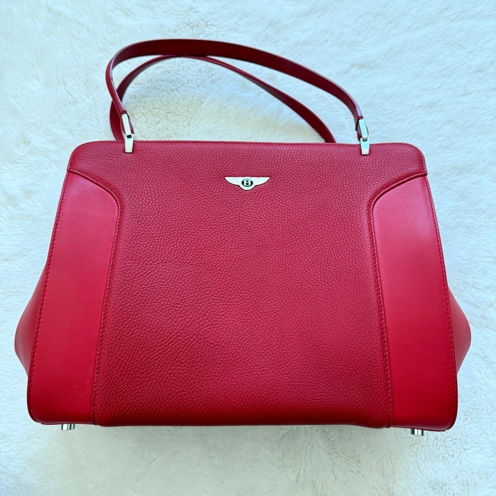 Bentley women shoulder handle red bag Authentic